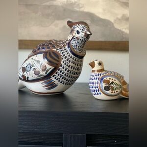 Mexican tonala quail set of 2 (large and small)